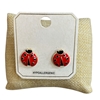 ME21927 TEXTURED LADYBUG STUD EARRINGS