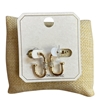 ME21934 SMALL OVAL OPEN HOOP EARRINGS