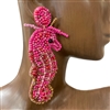 ME501 SEA HORSE SEED BEAD EARRINGS