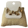ME60017 GOLD BOW STUD EARRINGS