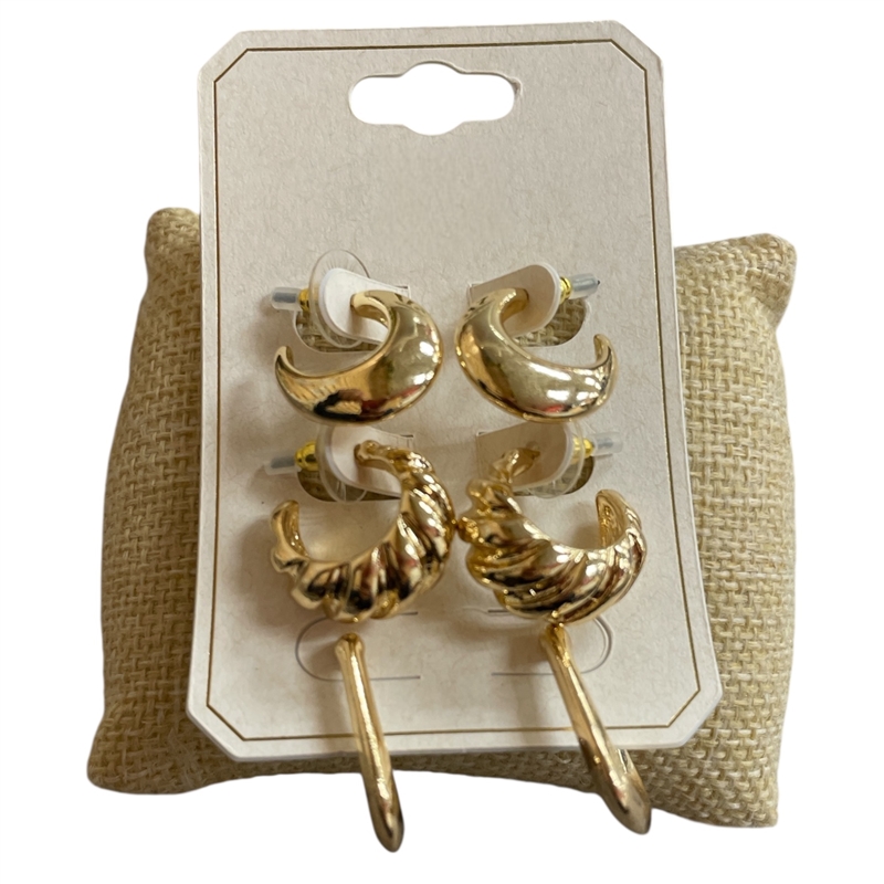 ME60142 3 SET MINI HOOP EARRINGS
