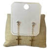 ME60143 PETITE CROSS CHAIN POST DANGLE EARRINGS