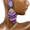 ME668 TEARDROP SEED BEAD EARRINGS