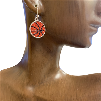 ME684-2 SMALL ROUND SPORT LEATHER EARRINGS