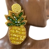 ME693 PINEAPPLE SEED BEAD EARRINGS