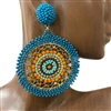 ME695 MULTI COLOR CIRCLE SEED BEAD EARRINGS