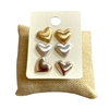ME90259 HEART SMALL STUD 3PC EARRINGS