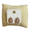 ME90473F PETITE FOOTBALL ACRYLIC STUD EARRINGS