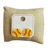 ME90473SF PETITE SOFTBALL ACRYLIC STUD EARRINGS