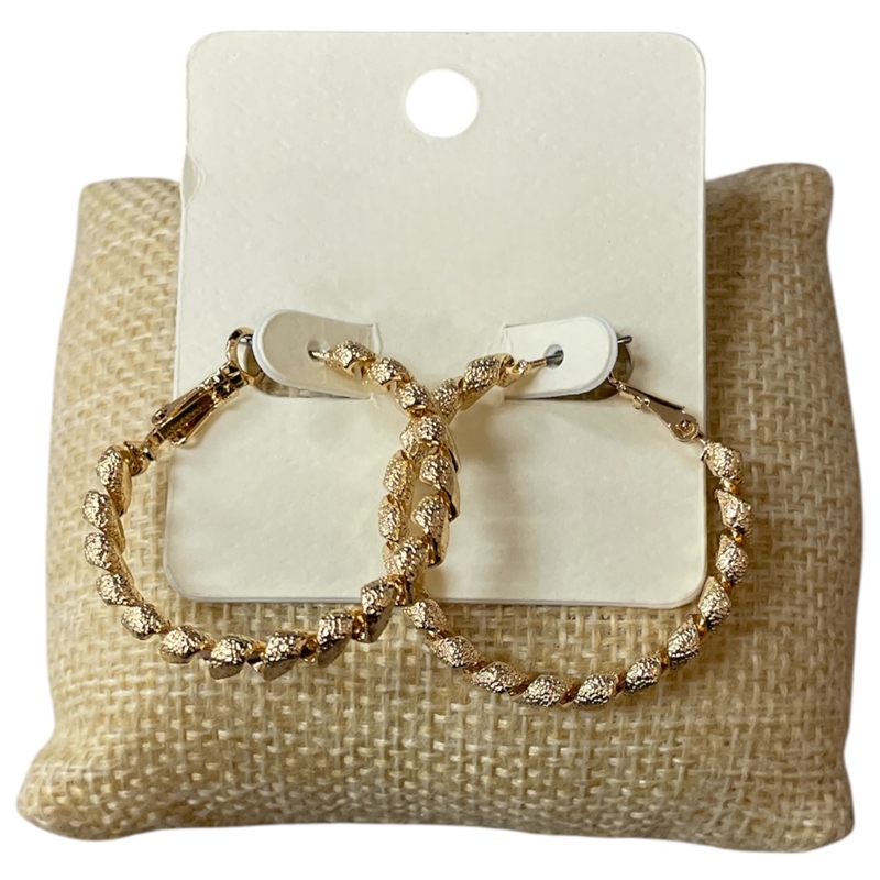ME90843   TEXTURE   HOOP EARRINGS