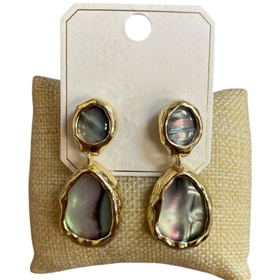ME92031 HOLOGROPHIC POST EARRINGS