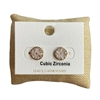 ME9299 CUBIC ZIRCONIA FLOWER CIRCLE STUD EARRINGS