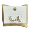 ME9300 CUBIC ZIRCONIA GOLD SMALL CRESCENT MOON  STUD EARRINGS