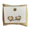 ME9309 CUBIC ZIRCONIA NIGHT HEART STUD EARRINGS