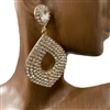 MER4948  RHINESTONE TEARDROP EARRINGS