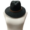 MH0085BK  BLACK 100%ACRYLIC PANAMA HAT