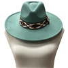 MH0086TB  TEAL BLUE AZTEC STRAP 100% POLYESTER PANAMA HAT