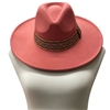 MH0088CR  CORAL 100% POLYESTER PANAMA HAT