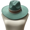 MH0088TQ TEAL BLUE 100% POLYESTER PANAMA HAT
