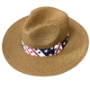 MH0097  SUMMER PANAMA HAT FLAG STRAW  ONE SIZE 100% PAPER