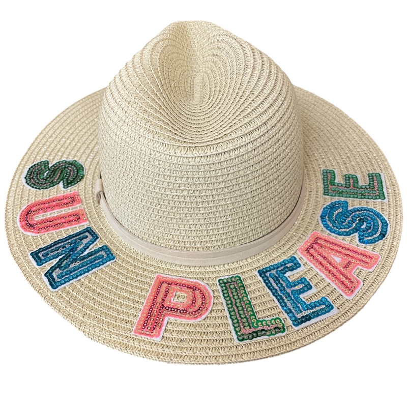 MH011 SUMMER PANAMA HAT ONE SIZE 100% PAPER STRAW