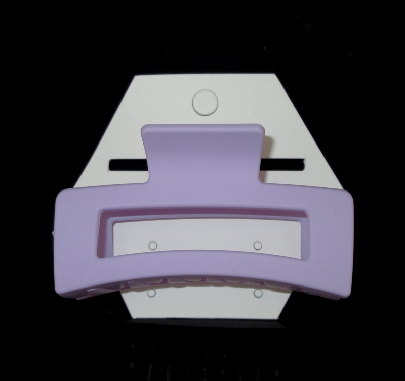 MH0131L RECTANGULAR MATTE LAVENDER HAIR CLIP