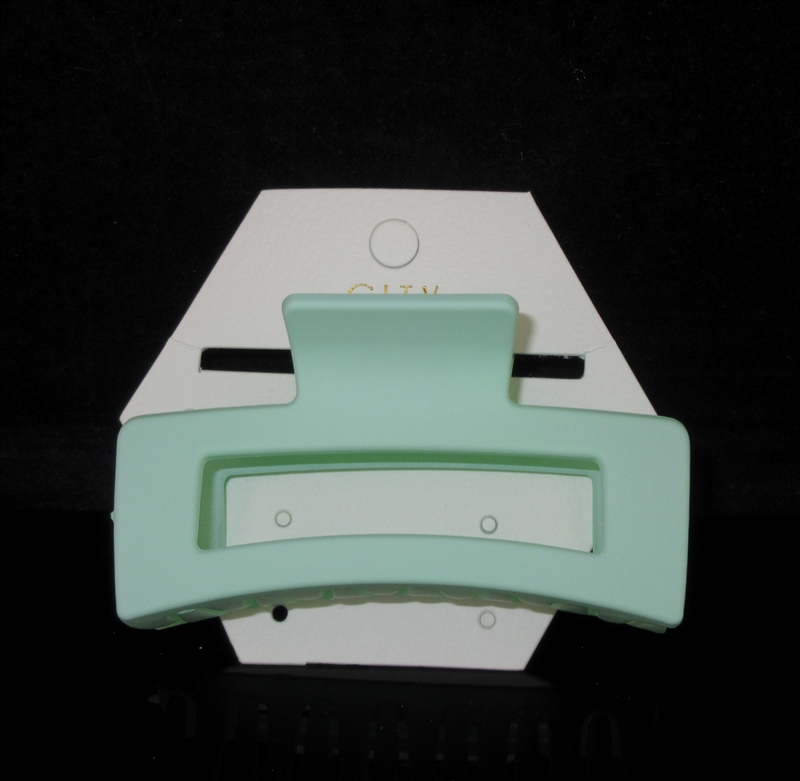 MH0131M RECTANGULAR MATTE MINT HAIR CLIP