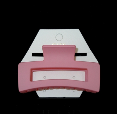 MH0131P RECTANGULAR MATTE PINK HAIR CLIP