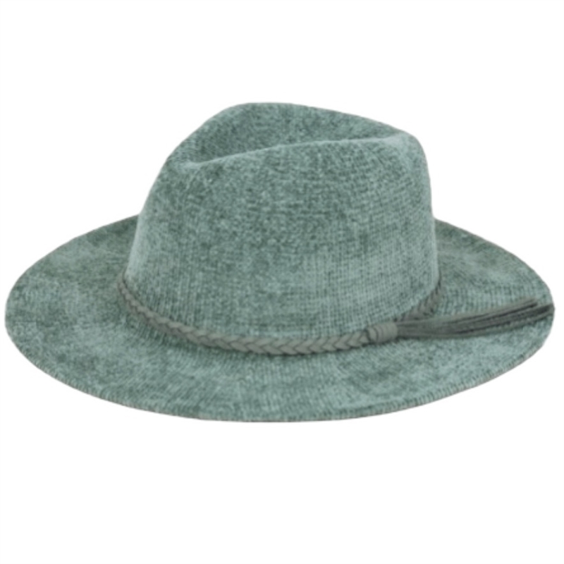 MH0134GN GREEN 100% POLYESTER PANAMA HAT