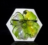 MH0261-1 CLEAR GREEN TIE DYE FLOWER HAIR CLIP