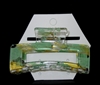 MH0267-1 RECTANGULAR CLEAR GREEN HAIR CLIP