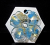 MH0271 CLEAR BLUE FLOWER HAIR CLIP