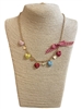 ML02  MULTI COLOR HEART SHORT NECKLACE
