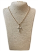 MN20002 GOLD PEARL CROSS SHORT NECKLACE SET