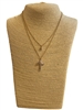 MN20014 DEINTY GOLD CROSS SHORT LAYERED NECKLACE SET