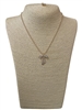 MN20075 GOLD RHINESTONE BOW NECKLACE SET