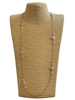 MN20118 FLOWER & PEARL CHAIN NECKLACE