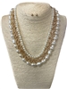MN4231  CHAIN  WITH PEARL SET NECKLACE