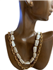 MN7050 CHAIN  WITH PEARL SET NECKLACE