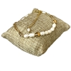 MNE7754  PEARL CHAIN LINK BRACELET