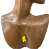 MNE7810  THIN SHORT GUMMY BEAR NECKLACE