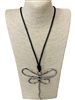 N013371  SILVER DRAGONFLY LONG NECKLACE