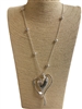 N013421-1 SILVER HEART NECKLACE