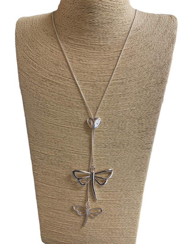 N013432 DRAGONFLY SILVER NECKLACE