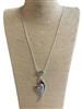 N013441 SILVER HEART TWO TONE NECKLACE