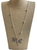 N013460 DRAGONFLY SILVER NECKLACE