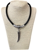 N013464 SILVER HORN  MAGNETIC SHORT NECKLACE