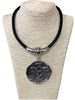N013480 SILVER CROOS MAGNETIC SHORT NECKLACE