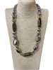 N013504 TWO TONE BEADED LONG NECKLACE