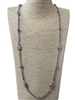 N013522  BEADED WHITE  STONE  NECKLACE